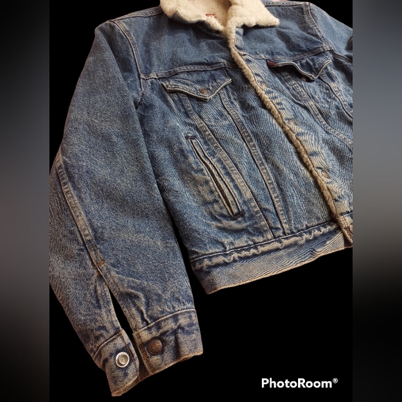 💥Rare 1980's Levi's Denim Sherpa Jacket. - Picture 5 of 7